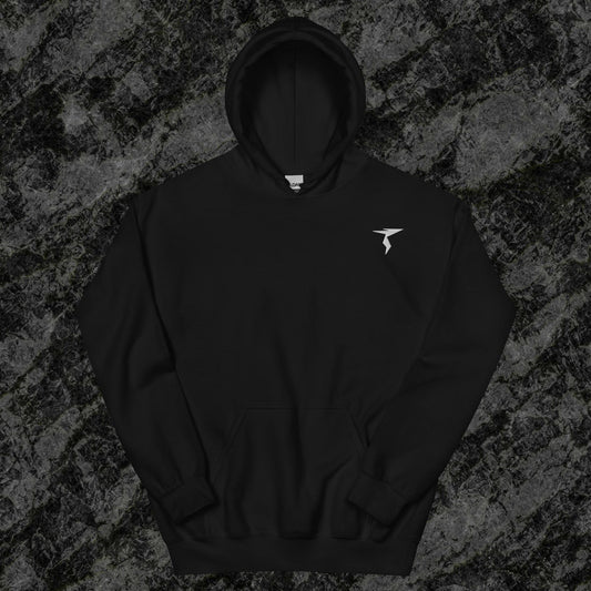 Embroidered Logo | Signature Black Thunder Hoodie