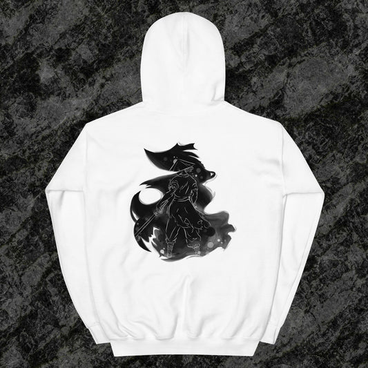 White Samurai's Shadow Hoodie